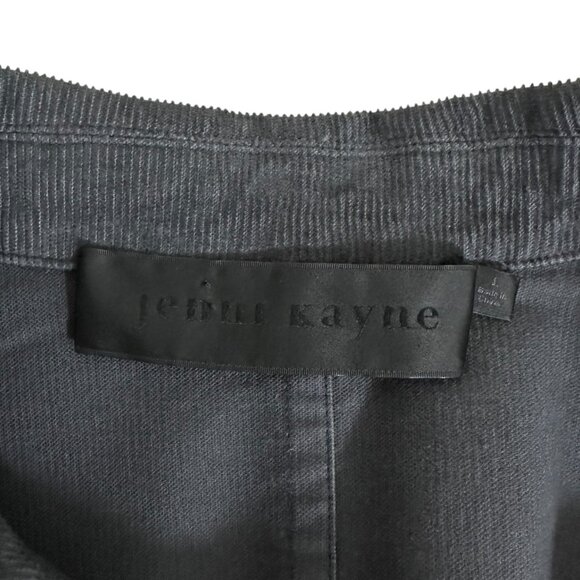 Jenni Kayne Women's Size L Corduroy Button Front Washed Black Barn Jacket - Picture 4 of 8